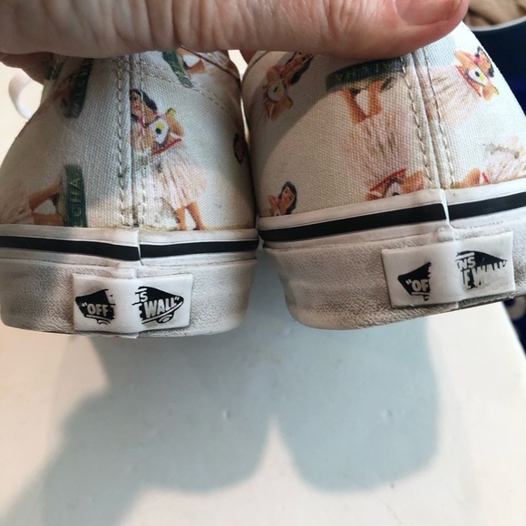 Vans Hula Girl sneakers. Size 13. Off white shoes with dancing hula girls  luau - Picture 9 of 10